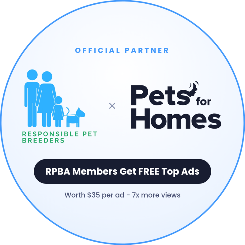 RPBA and PetsForHomes partner logos - RPBA members get free Top Ads on PetsForHomes